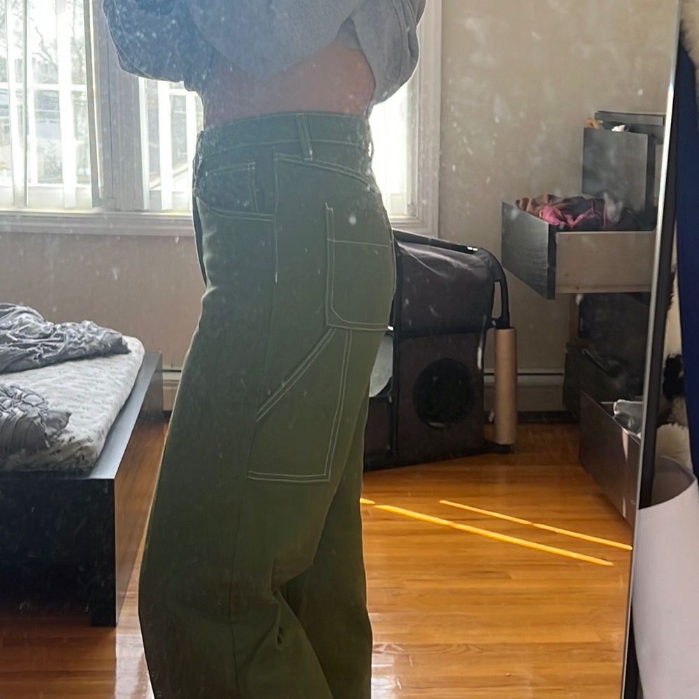 Rue 21 green baggy jeans